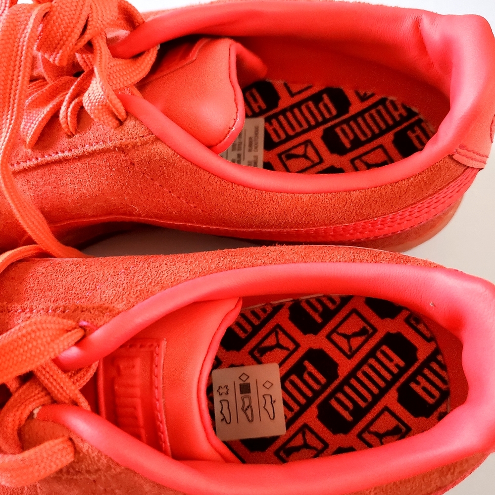 Puma Suede Triplex Mono Sneakers Shoe Red Women's Size 5.5 - Picture 8 of 10